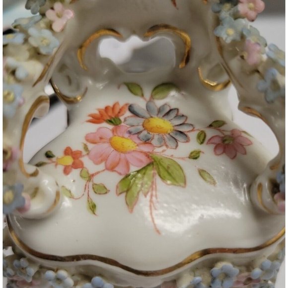 Vtg Walt Disney World Rauenstein‎ Porcelain Chair  Applied Flowers Germany - Picture 5 of 13